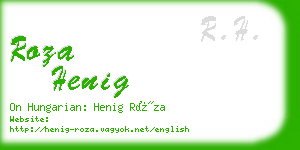 roza henig business card